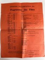 Pamflet van de feesten in Elisabethville Belgisch Congo 1931, Ophalen of Verzenden, Zo goed als nieuw