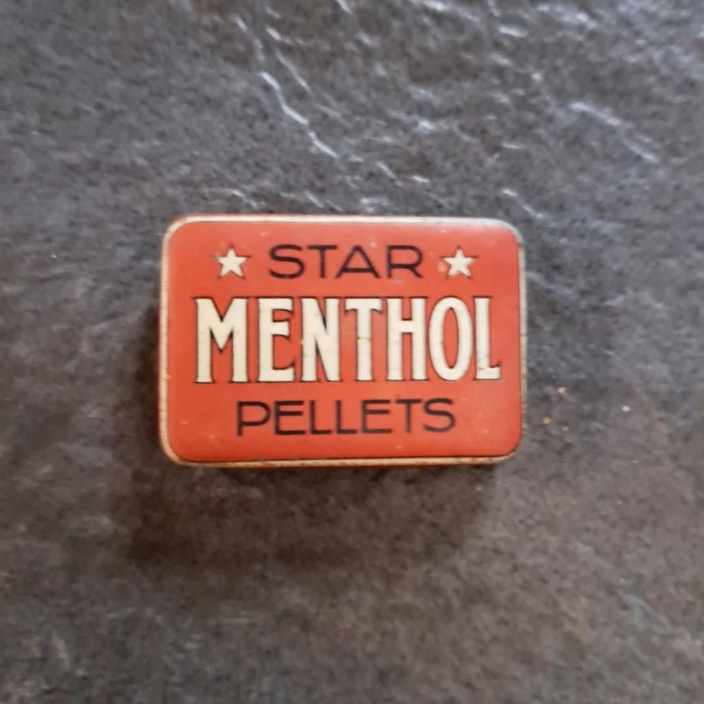 Vintage Star Menthol Pellets Blikje, Verzamelen, Ophalen of Verzenden, Gebruikt, Gebruiksvoorwerp