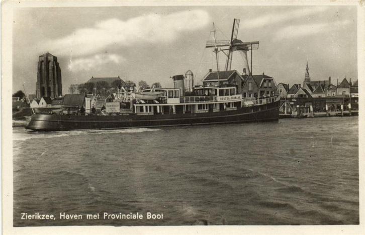 Zierikzee, Haven met Provinciale Boot - molen - 1942 gelopen, Verzamelen, Ansichtkaarten | Nederland, Ongelopen, Zeeland, Voor 1920