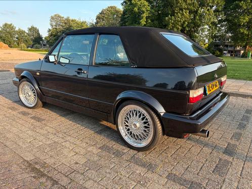 Roestvrije Golf 1 1.8i Cabriolet 72KW U9 1991 Zwart, Auto's, Volkswagen, Particulier, Golf, Elektrische ramen, Lichtmetalen velgen