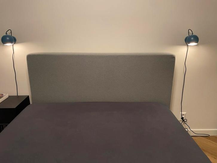 Pullman Hoofdbord 160 cm - Nieuw!, Huis en Inrichting, Slaapkamer | Bedden, Nieuw, Tweepersoons, 160 cm, Stof, Grijs, Ophalen