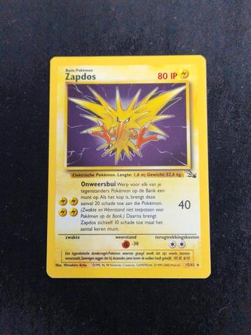 Pokemon Zapdos Fossil 15/62 Dutch Unlimited  beschikbaar voor biedingen