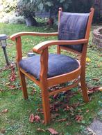 Vintage jaren 50 eikenhouten stoel, Huis en Inrichting, Stoelen, Ophalen, Hout, Gebruikt, Bruin