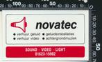 Sticker: Novatec Sound Video Light, Ophalen of Verzenden, Zo goed als nieuw, Bedrijf of Vereniging