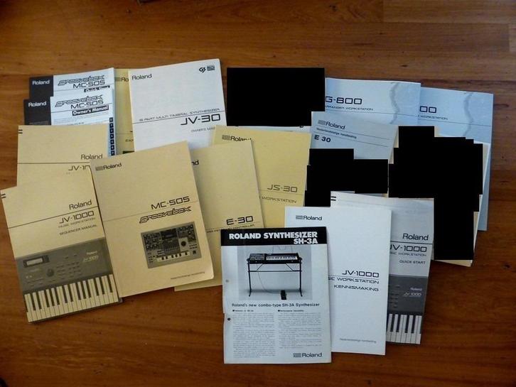 31 handleidingen van ROLAND synthesizers, modules, etc., Muziek en Instrumenten, Instrumenten | Toebehoren, Zo goed als nieuw