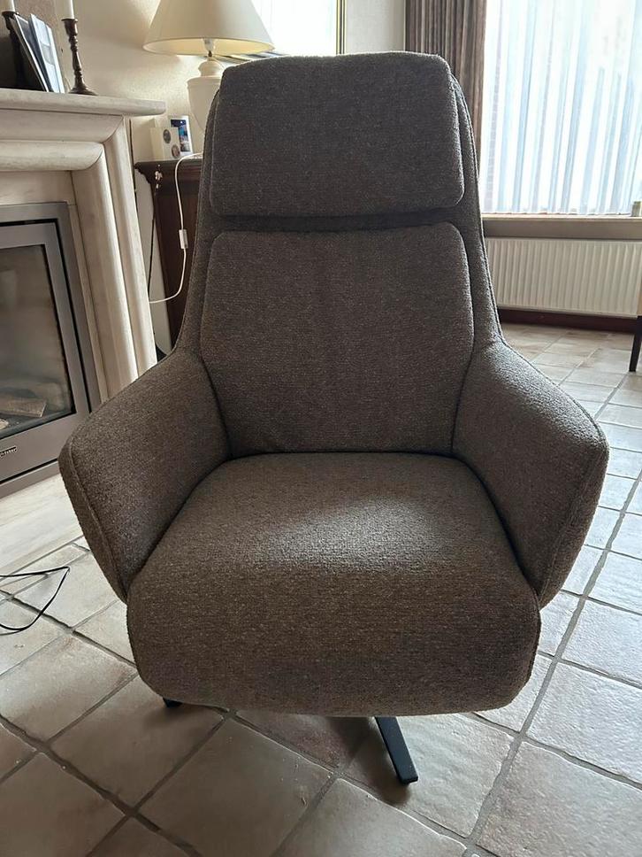 Himolla Relaxfauteuil - Maat S - Beige/Grijs, Huis en Inrichting, Fauteuils, Zo goed als nieuw, Stof, 50 tot 75 cm, 75 tot 100 cm