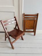 Vintage Houten Kinder Klapstoelen - Set van 2, Ophalen, Gebruikt, Stoel(en)