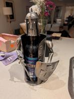 Vintage Metalen Wijnfleshouder Ridder, Gebruikt, Ophalen of Verzenden, Minder dan 5 flessen, Metaal