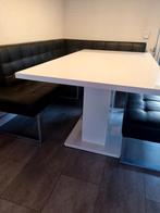 Moderne eethoek, bank met hoogglans tafel, Huis en Inrichting, Tafels | Eettafels, Ophalen, Strak, 200 cm of meer, 50 tot 100 cm