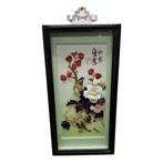 Vintage Chinees schilderij met parelmoer midden 20ste eeuw, Antiek en Kunst, Ophalen of Verzenden