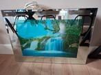 wandschilderij met bewegend water (lamp), Ophalen, Gebruikt, Schilderij, Minder dan 50 cm