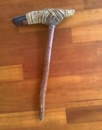 Originele oude stenen bijl hout/rottan Papoea Nieuw Guinea, Ophalen of Verzenden