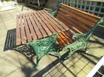 Tuinbank met tafel   125 cm en 115 cm, Tuin en Terras, Tuinbanken, Ophalen, Gebruikt, Metaal