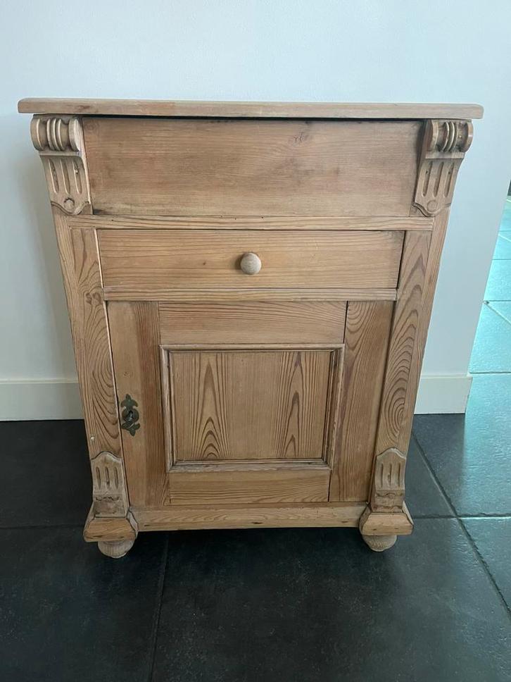 Houten klep - Lade kast Massief Grenen, Oud en Autentiek., Huis en Inrichting, Kasten | Overige, Gebruikt, Ophalen