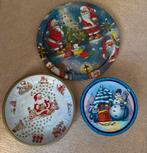 Vintage Kerstmis schalen  en trommel, Ophalen of Verzenden, Gebruikt