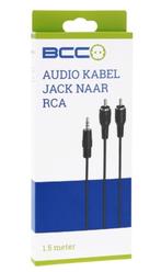 BCC Audio Kabel Jack naar RCA 1,5M Nieuw, Ophalen of Verzenden, Nieuw, Minder dan 2 meter, Overige kabels