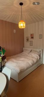 Ikea Songesand bedframe met 2 lades 140x200 incl lattenbodem, Ophalen, Gebruikt, Twijfelaar, Wit