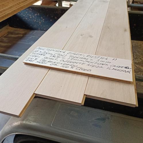 multiplank eiken houten vloer, 90m2, 18cm br. erg mooi, 100%, Doe-het-zelf en Verbouw, Vloerdelen en Plavuizen, Zo goed als nieuw