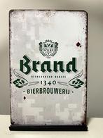 Brand bier metalen reclamebord (Old Look), Verzamelen, Biermerken, Nieuw, Reclamebord, Plaat of Schild, Ophalen of Verzenden, Brand