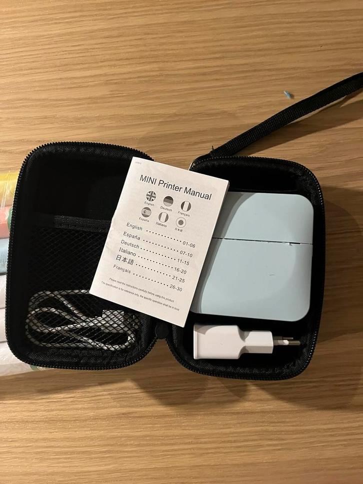 Mini Thermische Printer - Blauw -, Computers en Software, Pocketprinters, Zo goed als nieuw, Ophalen of Verzenden