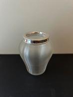 Antiek Fries Draadglas Lepelvaasje  Zilveren Rand (Zwaardje), Overige kleuren, Ophalen of Verzenden, Minder dan 50 cm, Glas