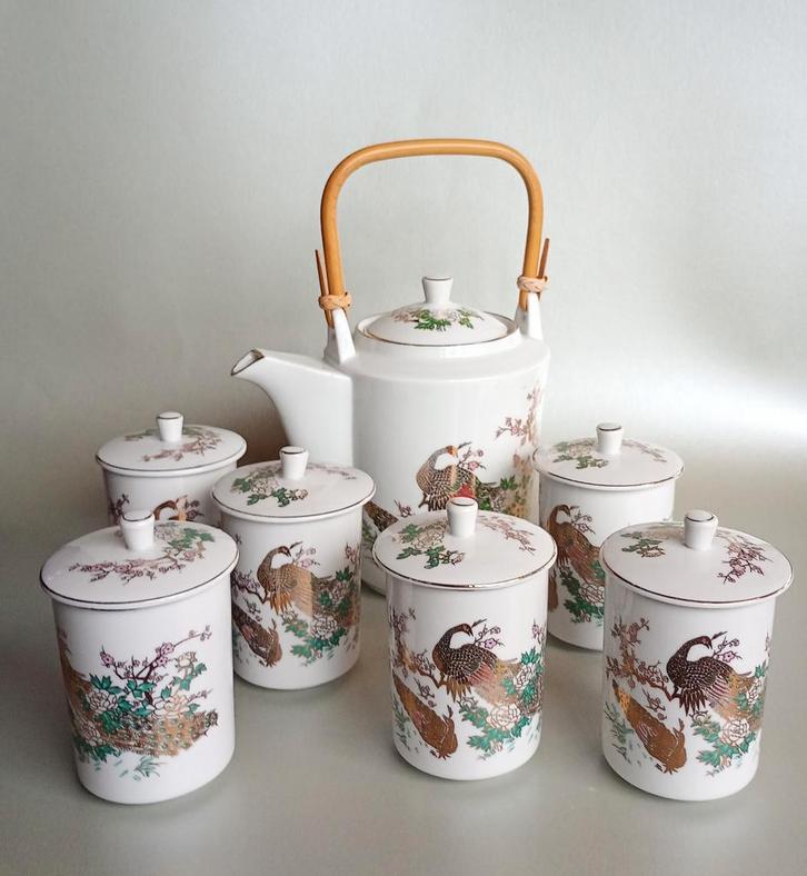 Vintage theeservies van Cathay China, Huis en Inrichting, Keuken | Servies, Zo goed als nieuw, Compleet servies, Overige stijlen