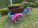 Mooie roze/blauwe bakfiets van de fietsfabriek, Fietsen en Brommers, Fietsen | Bakfietsen, Ophalen, Gebruikt, 2 kinderen, Fietsfabriek