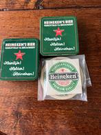 heineken puzzel en blikje met antieke viltjes, Verzamelen, Biermerken, Ophalen of Verzenden, Zo goed als nieuw