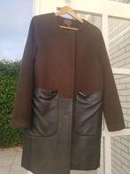 TONY COHEN 2Love mooie , aparte jas wol met leer m, Kleding | Dames, Maat 38/40 (M), Bruin, Ophalen of Verzenden, Zo goed als nieuw