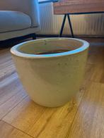 Lichtgrijze Intratuin Bloempot - Zo Goed Als Nieuw, Rond, Binnen, Ophalen of Verzenden, Zo goed als nieuw