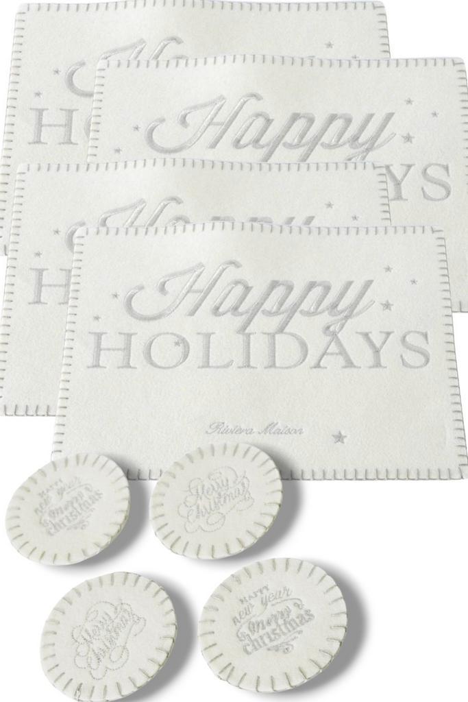 4 rivièra maison placemats & 4 onderzetters, Huis en Inrichting, Woonaccessoires | Onderzetters, Nieuw, Ophalen of Verzenden