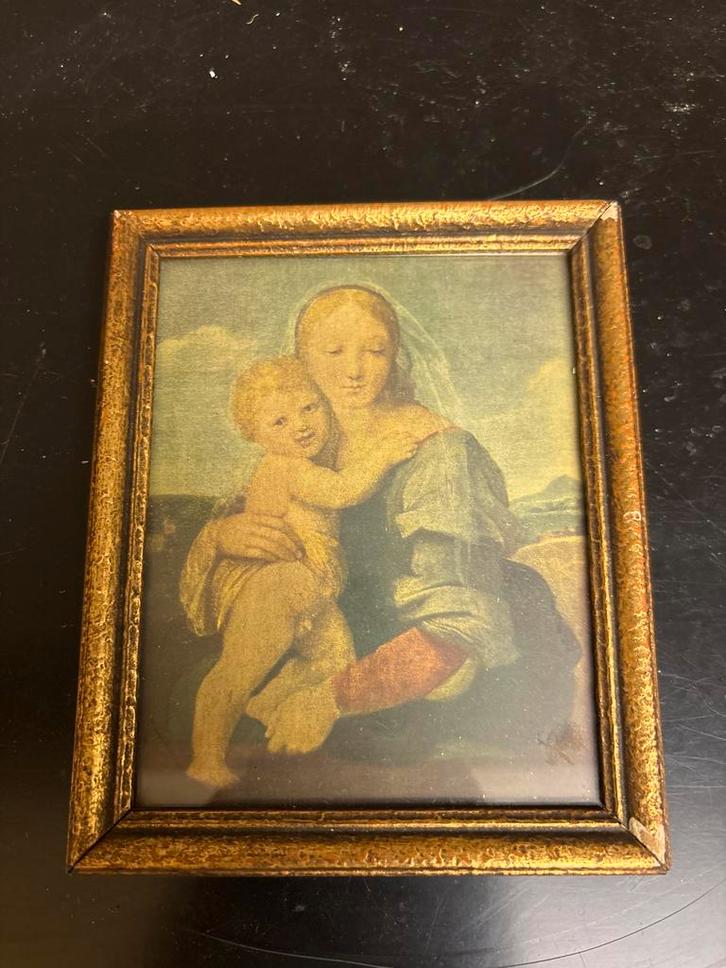 Oude Lijst met Madonna en Kind, Antiek en Kunst, Kunst | Schilderijen | Klassiek, Ophalen of Verzenden