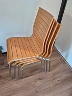 4 designer Eetkamer stoelen, Ophalen, Gebruikt