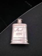 Tinnen Parfum flesje, Verzamelen, Parfumverzamelingen, Ophalen of Verzenden, Parfumfles