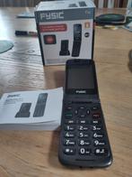 Zo goed als nieuw: Fysic mobiele klaptelefoon met paniekknop, Telecommunicatie, Ophalen of Verzenden, Zo goed als nieuw, Zwart