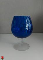 Empoli vaas/cognac glas kobaltblauw matglazen steel & voet, Ophalen of Verzenden, Zo goed als nieuw, Overige typen