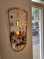 Vintage Organichse Spiegel Wandspiegel Mirror Goud Zwart, Huis en Inrichting, Zo goed als nieuw, Ophalen