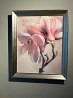 Schilderij Bloemmotief Oudroze/Mauve Ingelijst, Minder dan 50 cm, 50 tot 75 cm, Ophalen of Verzenden, Zo goed als nieuw