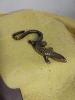 14474) mooie grote messing salamander    14cm, Verzamelen, Beelden en Beeldjes, Ophalen of Verzenden, Zo goed als nieuw, Dier