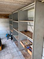 Vintage metalen stellingkast stelling stellingkasten 3x, Ophalen, Gebruikt