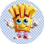 LF6451 icing frosting friet 20cm eetbare taart print top, Ophalen of Verzenden, Nieuw, Taarten, Versiering