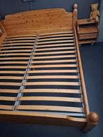 grenen bed 180 x 200 inclusief lattenbodems, Huis en Inrichting, Slaapkamer | Bedden, Ophalen, Gebruikt, Bruin, Vintage
