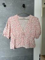 Croptop / blouse met bloemen - Pigalle - maat XS, Kleding | Dames, Blouses en Tunieken, Pigalle, Maat 34 (XS) of kleiner, Ophalen of Verzenden