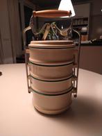 Emaille etens drager zachtgeel met groen, Ophalen of Verzenden