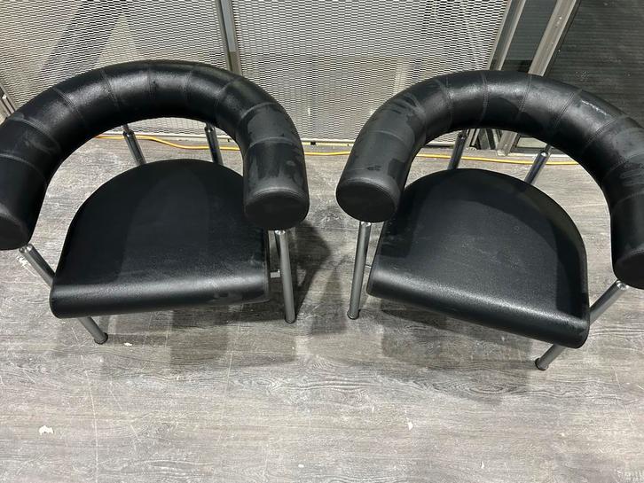 Foersom & Hiort-Lorenzen Cobra Stoel - Topstaat!, Huis en Inrichting, Stoelen, Zo goed als nieuw, Eén, Leer, Zwart, Ophalen