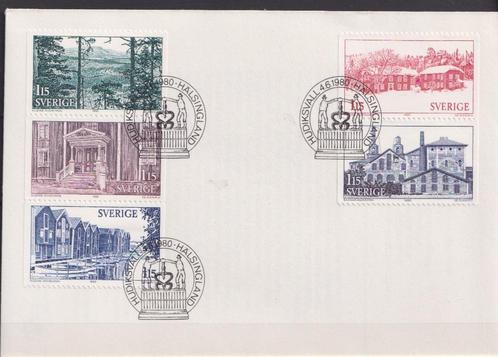 Zweden 1980 FDC Diverse schilderijen, Postzegels en Munten, Postzegels | Eerstedagenveloppen, Onbeschreven, Europa, Ophalen of Verzenden