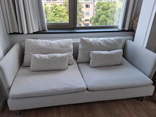 Soderhamn bank gunnared beige zgan, Huis en Inrichting, Banken | Bankstellen, Zo goed als nieuw, Rechte bank, Driepersoons, Ophalen