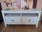 Wit opbergkastje / tv-meubel met 2 lades, Ophalen, Gebruikt, 100 tot 150 cm, Netjes, wit