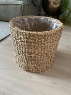 Rotan bloempot 35Cm, Overige materialen, Rond, Zo goed als nieuw, 40 tot 70 cm