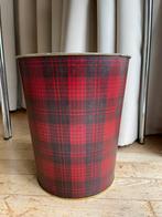 Vintage prullenbakje Jaren 50 60 schotse ruit Tomado messing, Gebruikt, Ophalen of Verzenden, Minder dan 10 liter, Metaal